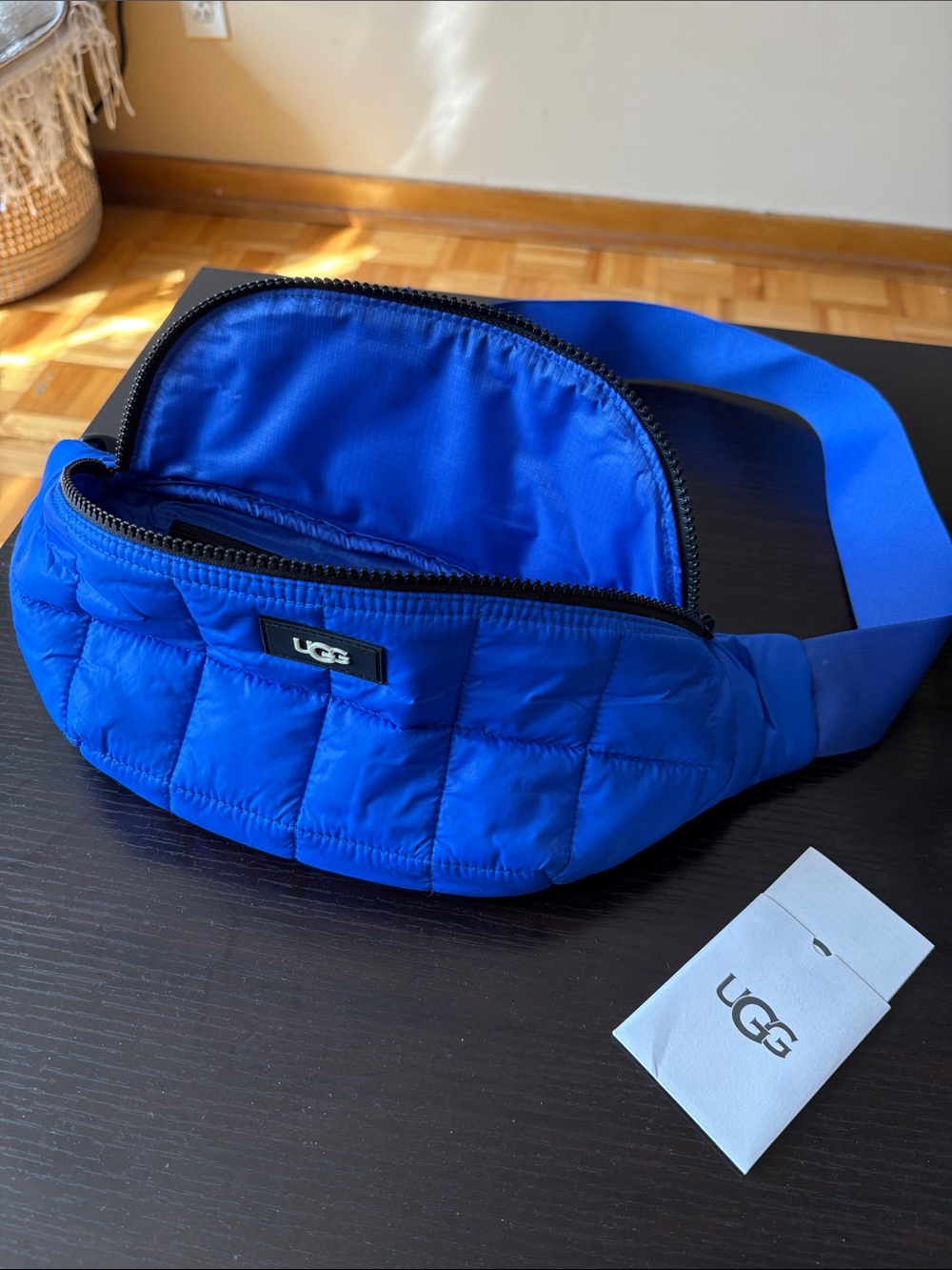 UGG Men's Bright Blue Quilted Belt Bag